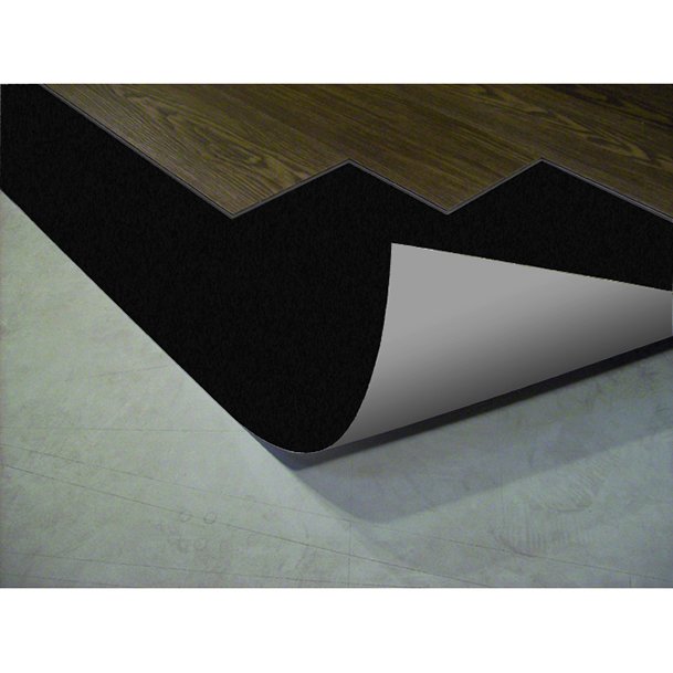 BlackFloor® is een zeer stabiele ondervloer, speciaal voor click PVC