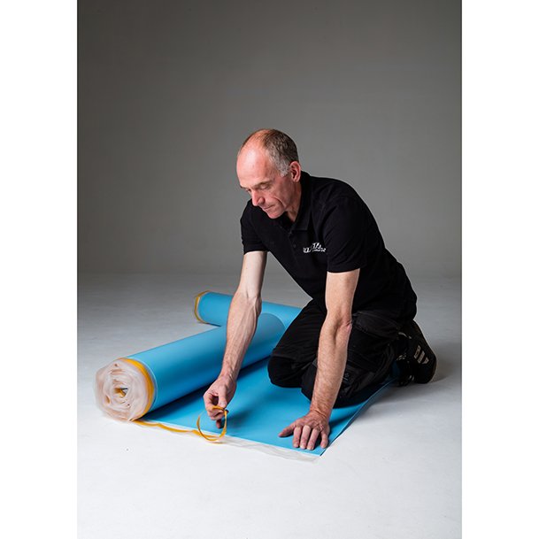 BlueFloor® is een loopgeluid en contactgeluidreducerende ondervloer voor o.a. click laminaat.
