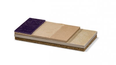 Ondervloersysteem, uitermate geschikt voor houten draagvloeren, voor o.a. vinyl, PVC stroken en linoleum. Met NSG certificering!
