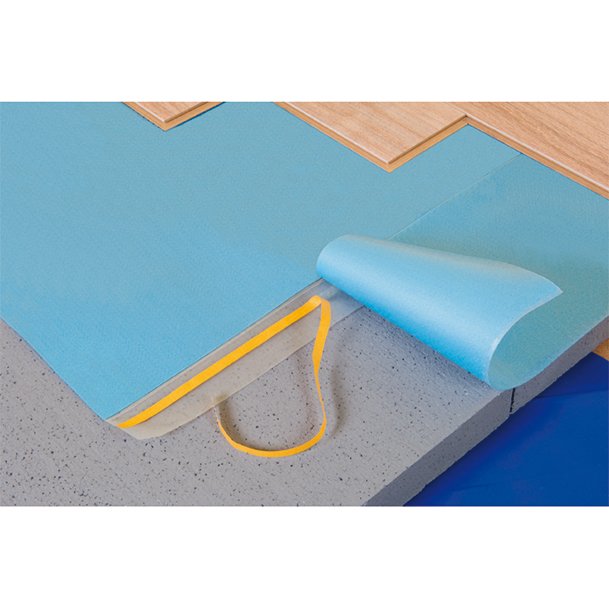 BlueFloor® is een loopgeluid en contactgeluidreducerende ondervloer voor o.a. click laminaat.